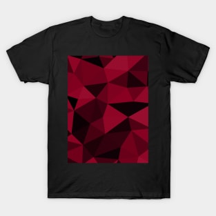 Magenta dark black geometric mesh pattern T-Shirt